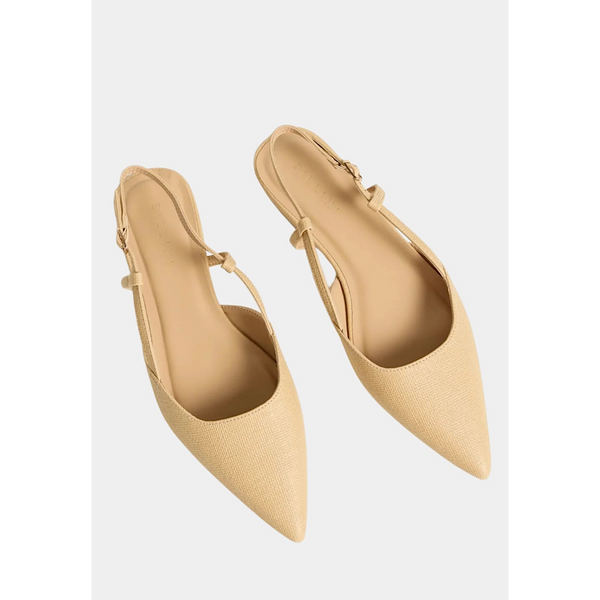 BILLINI IVER FLATS - CAMEL RAFFIA