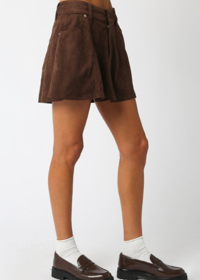 THE SHELLY SUEDE SKIRT