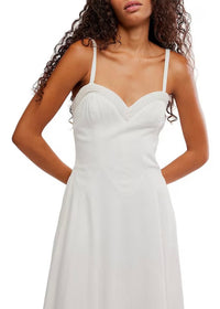 FREE PEOPLE ANOTHER SEASON MIDI DRESS - COCONUT MILK