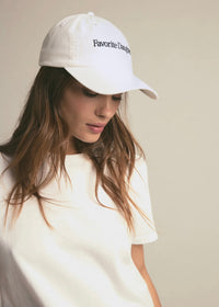 FAVORITE DAUGHTER THE CLASSIC LOGO BASEBALL HAT - WHITE