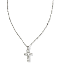 KENDRA SCOTT CROSS PENDENT NECKLACE IN SILVER