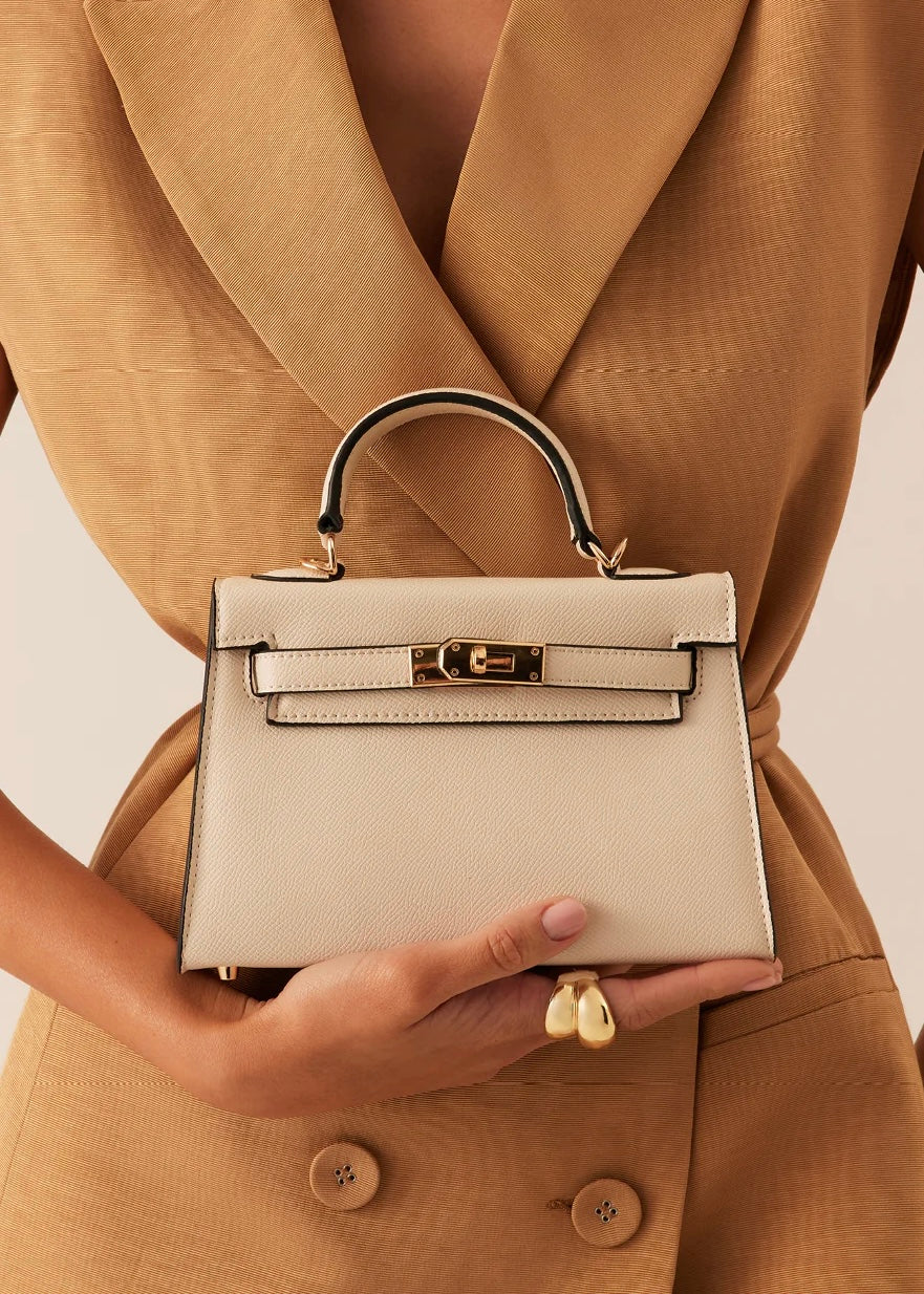 BILLINI HARIETTE HANDLE BAG - BONE