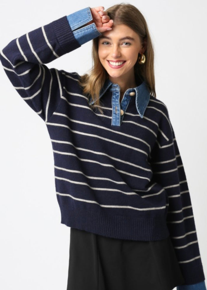 COME BACK TO ME STRIPED SWEATER