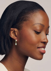 KENDRA SCOTT MINI ELLIE GOLD WIDE HUGGIE EARRINGS