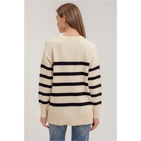 ALL TO MYSELF STRIPED SWEATER