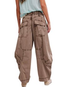 FREE PEOPLE ONSET CARGO PANTS - DUSTED COCOA