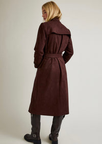 NO SUNSHINE SUEDE TRENCH COAT