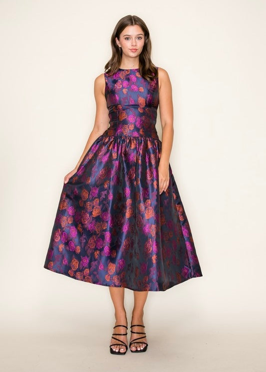 THE FYNN FLORAL MIDI DRESS