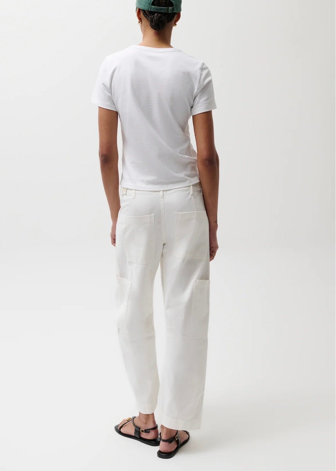 PISTOLA SABRINA CURVED UTILITY PANTS - WHITE