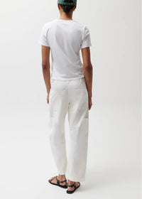 PISTOLA SABRINA CURVED UTILITY PANTS - WHITE