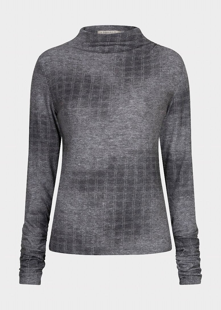 ESQUALO TOP CHECK PRINT