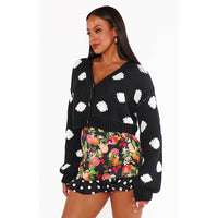 SHOW ME YOUR MUMU CLEMMIE CARDI - POLKA DOT KNIT