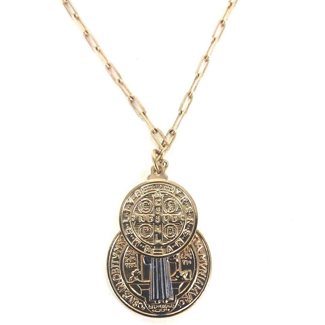 SAHIRA SAINT II - ST. BENEDICT COIN NECKLACE