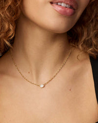 KENDRA SCOTT CAILIN PENDENT NECKLACE GOLD IVORY MOTHER OF PEARL