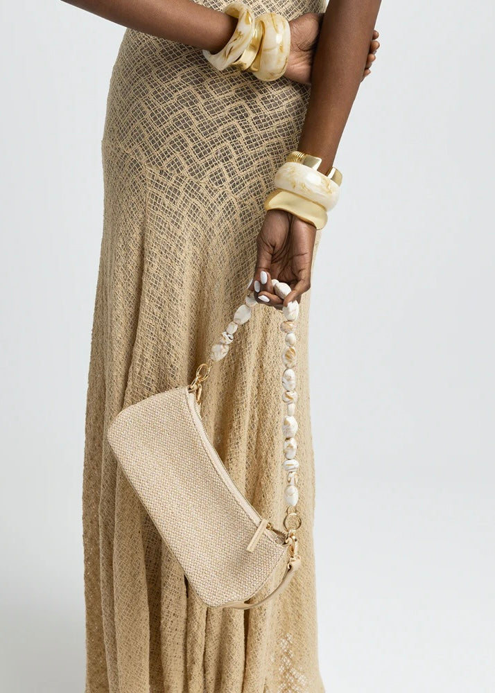 BILLINI JAMIE SHOULDER BAG - NATURAL RAFFIA