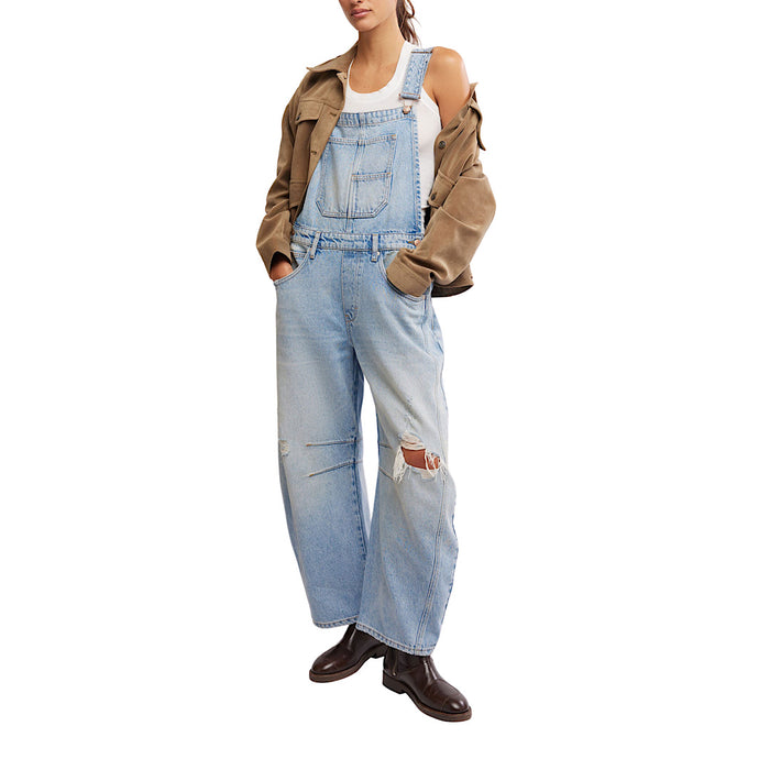 FREE PEOPLE GOOD LUCK OVERALLS - GOING STEADY