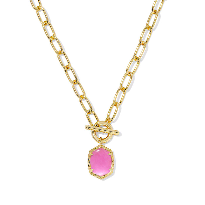 KENDRA SCOTT DAPHNE LINK AND CHAIN NECKLACE - GOLD AZALEA ILLUSION