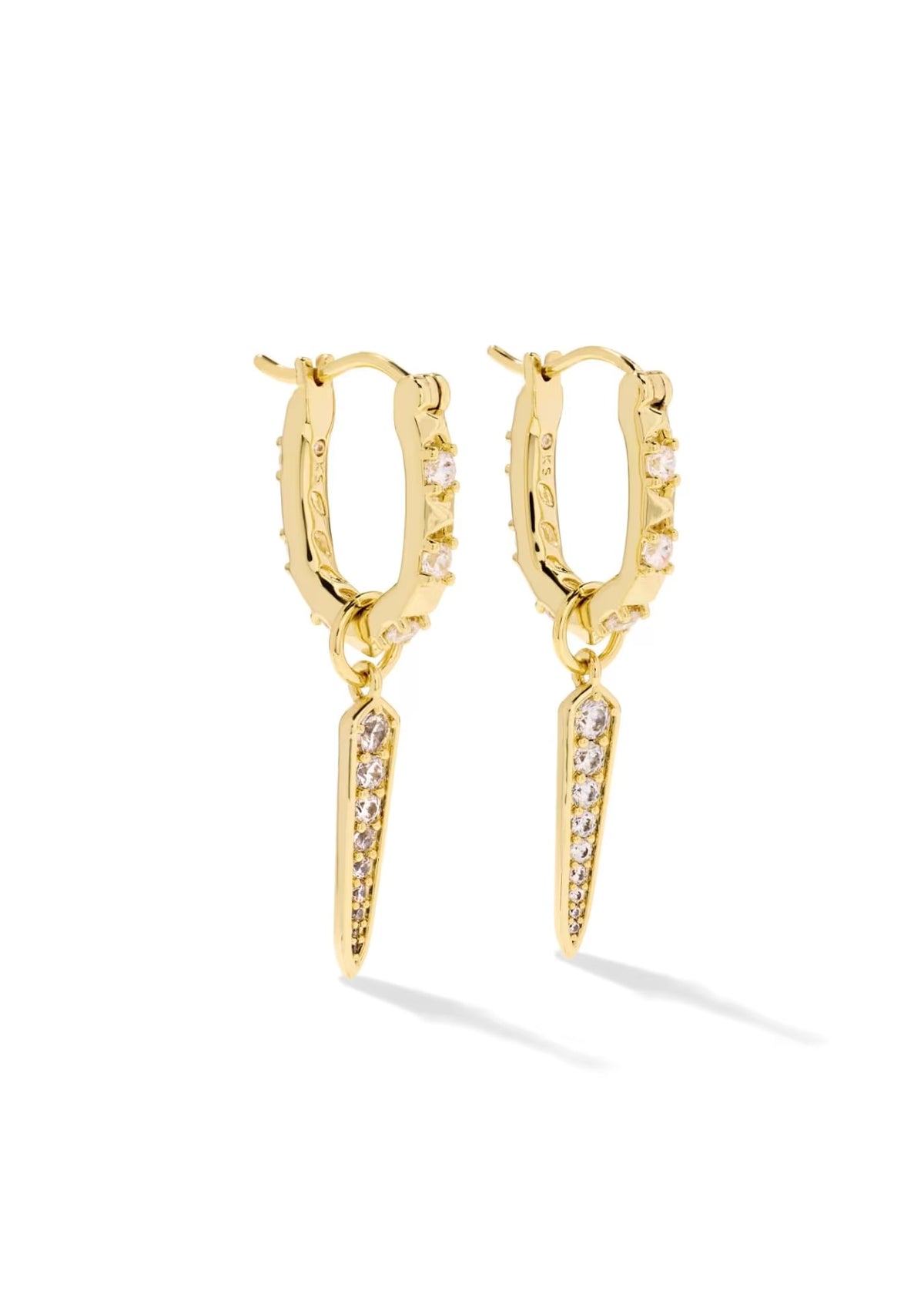 KENDRA SCOTT FATE CHARM HUGGIE EARRINGS