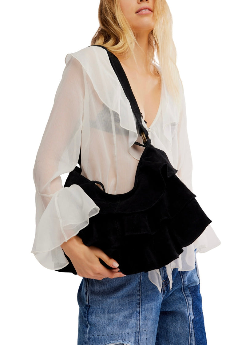 FREE PEOPLE RAE SHOULDER BAG - BLACK