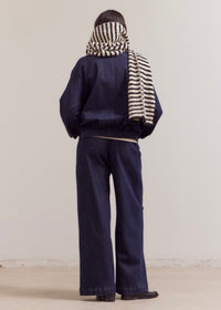 STRIPED KNITTED SCARF