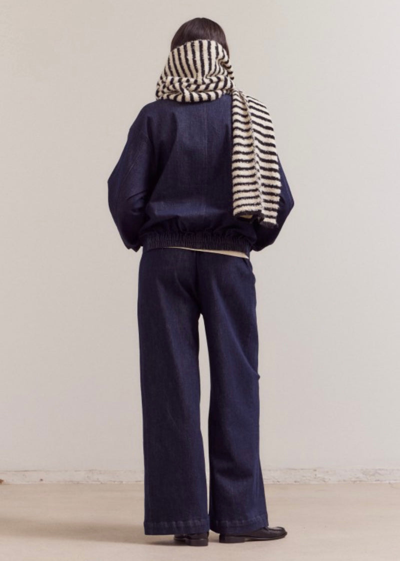 STRIPED KNITTED SCARF