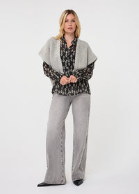 ESQUALO CARDIGAN GILET - LIGHT GREY