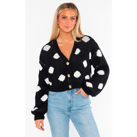 SHOW ME YOUR MUMU CLEMMIE CARDI - POLKA DOT KNIT