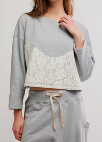 FREE PEOPLE SUNDAY BEST LOUNGE SET - HEATHER GREY