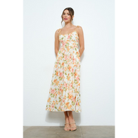 FEELING FLIRTY FLORAL MIDI DRESS