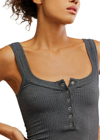 FREE PEOPLE CLEAN SLATE HENLEY - BLACK