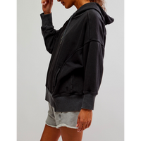 FREE PEOPLE MOVEMENT SPRINT TO THE FINISH HOODIE - BLACK