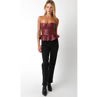 MY GIRL LEATHER CORSET TOP