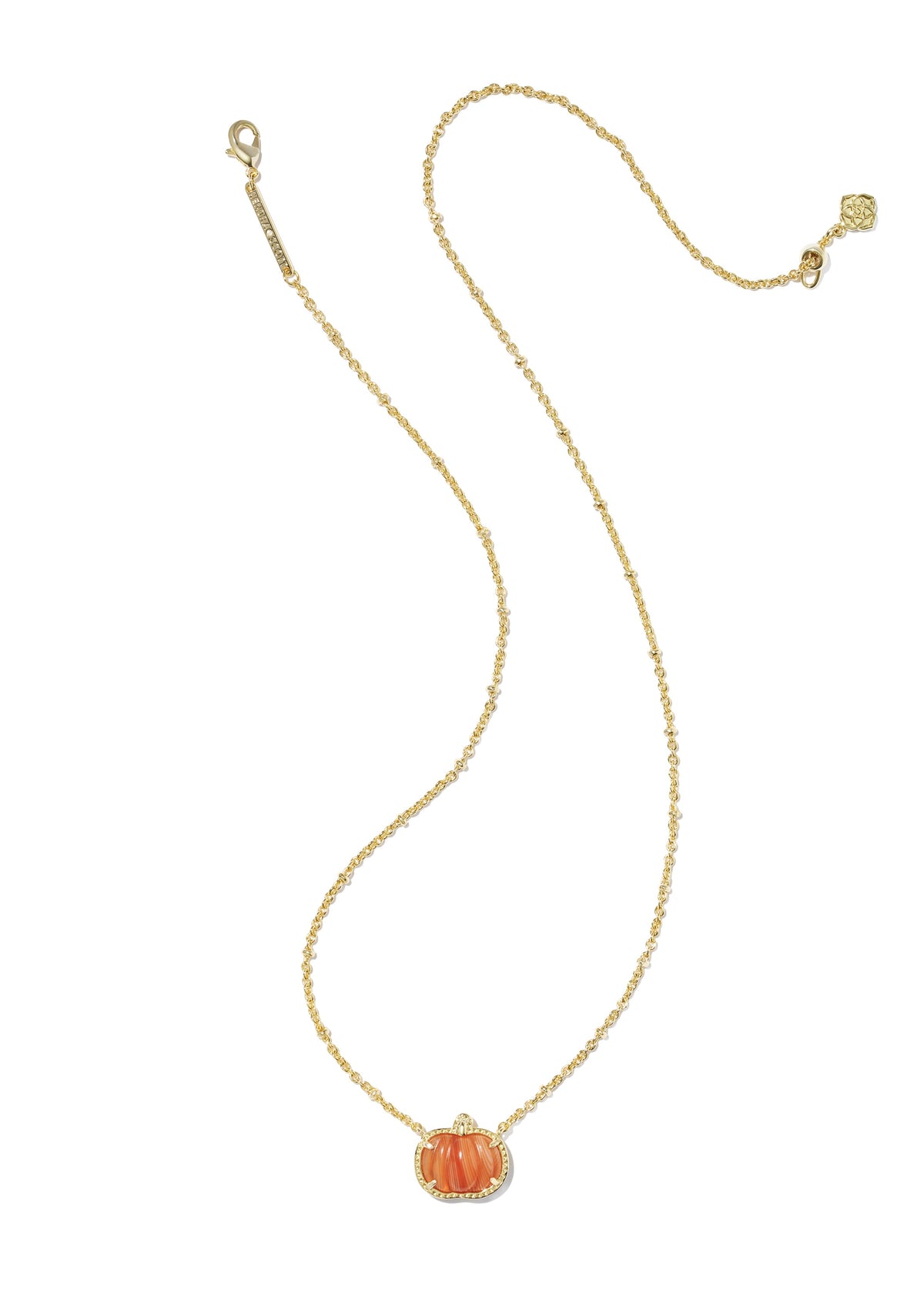 KENDRA SCOTT PUMPKIN SHORT PENDANT NECKLACE