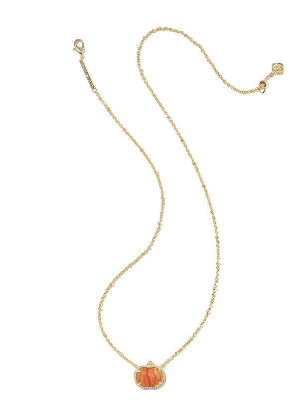 KENDRA SCOTT PUMPKIN SHORT PENDANT NECKLACE