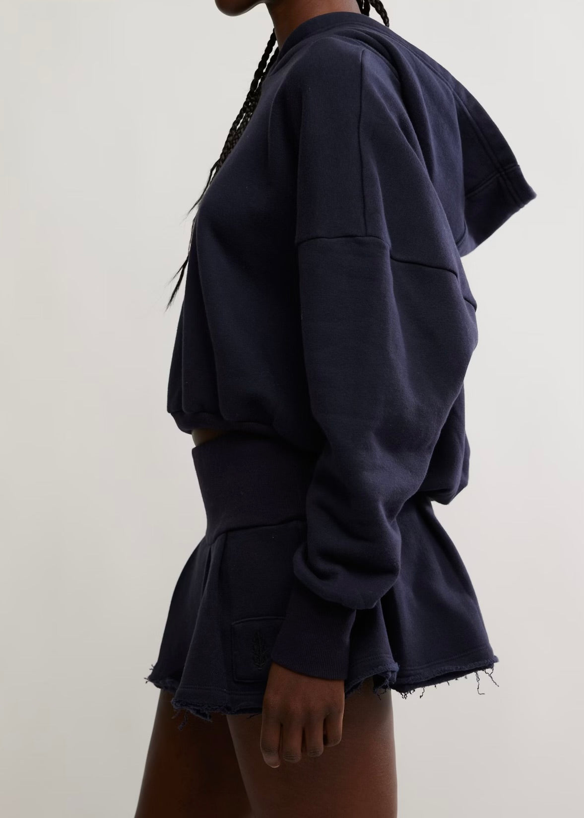 FREE PEOPLE SPRINT TO THE FINISH SKORT SET - MIDNIGHT NAVY