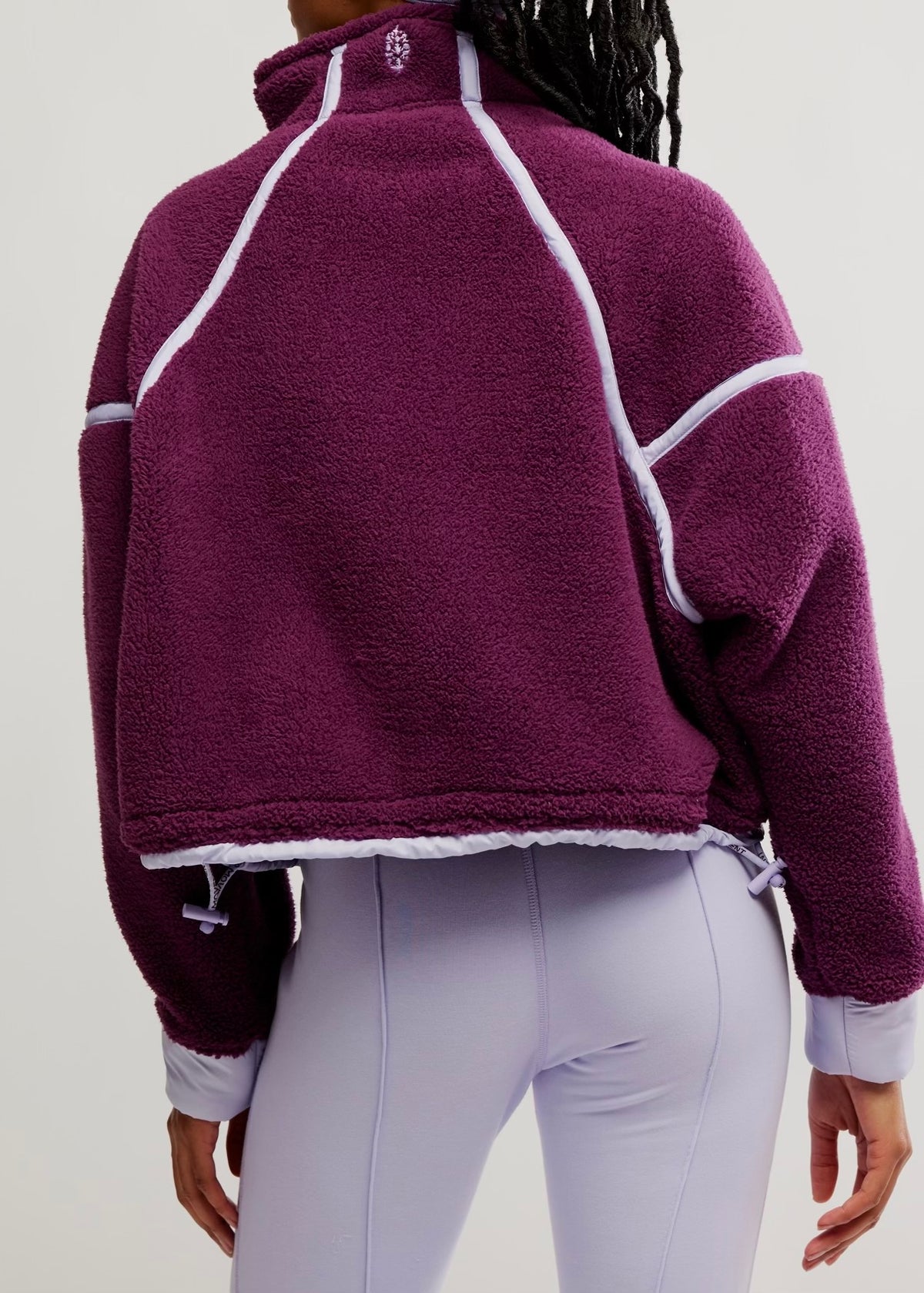 FREE PEOPLE MOVEMENT MOUNTAIN HIGH 1/2 ZIP - BLACK CHERRY COMBO