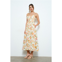FEELING FLIRTY FLORAL MIDI DRESS