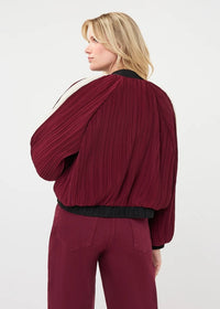 ESQUALO JACKET BOMBER PLISSE - MERLOT