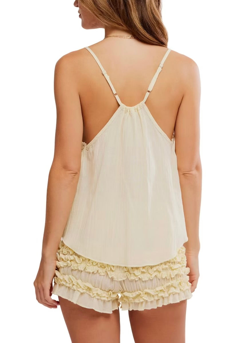 FREE PEOPLE DAYLIGHT CHARM CAMI - PEAR SORBET