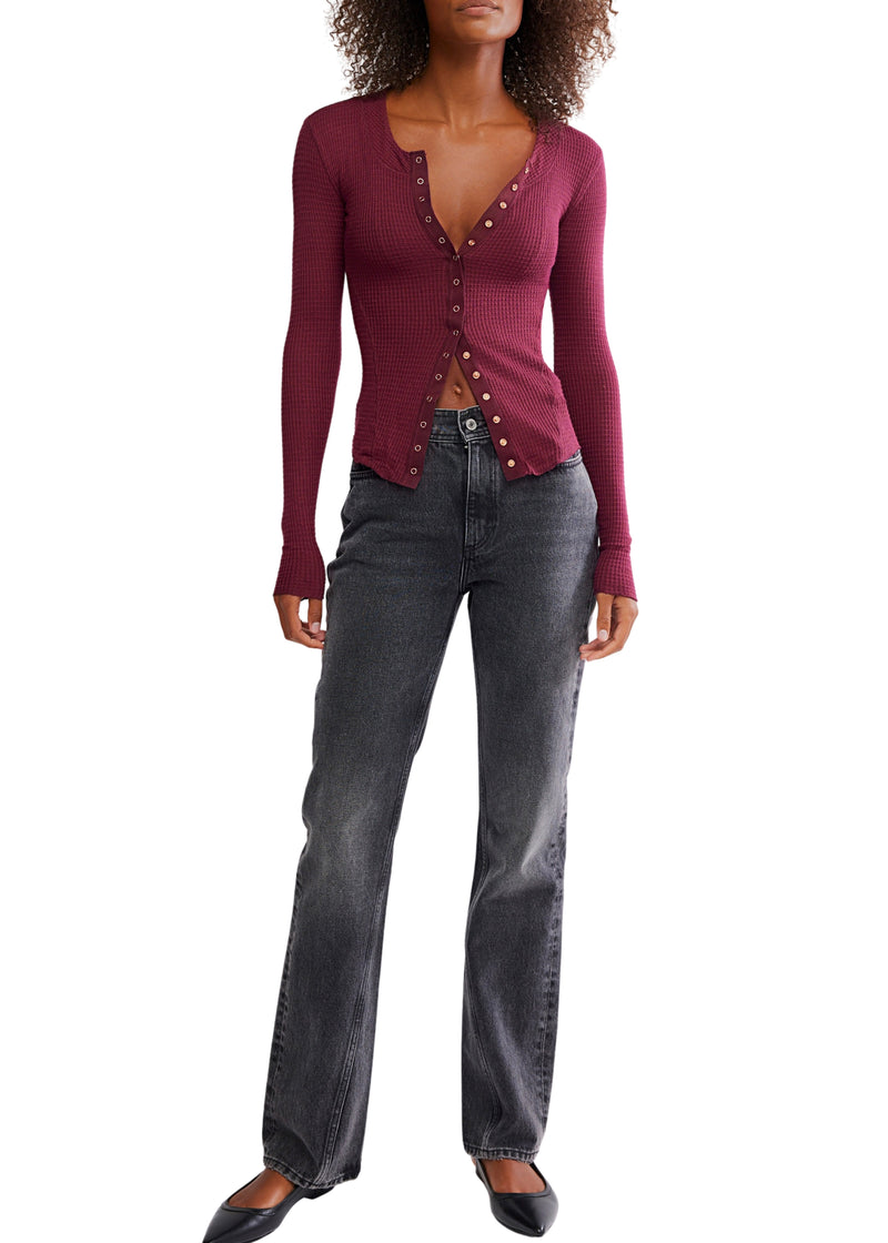 FREE PEOPLE GOING PLACES CARDI - AÇAÍ