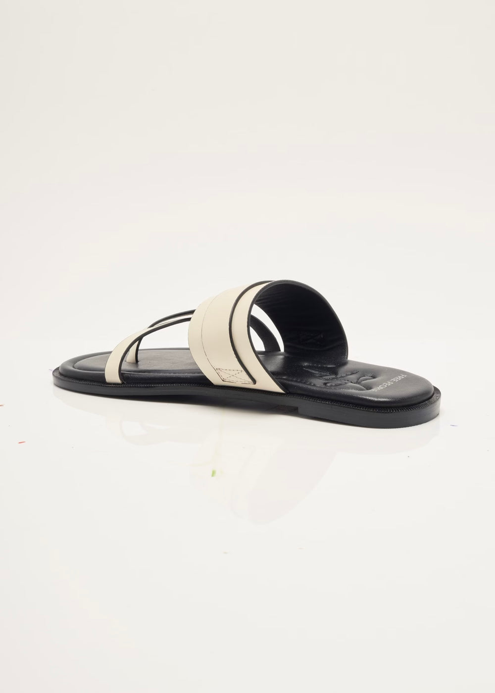 FREE PEOPLE BELTED CROSS-STRAP SANDALS | BONE LEATHER