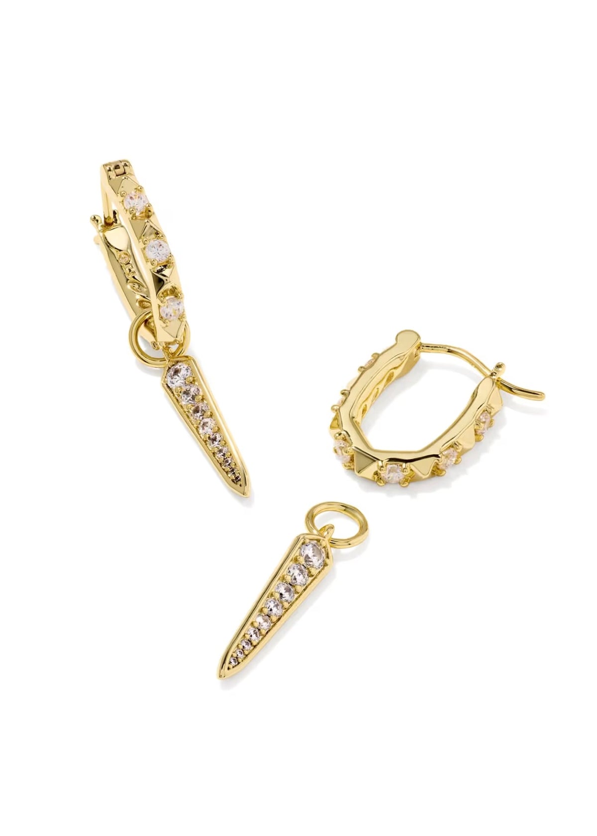 KENDRA SCOTT FATE CHARM HUGGIE EARRINGS