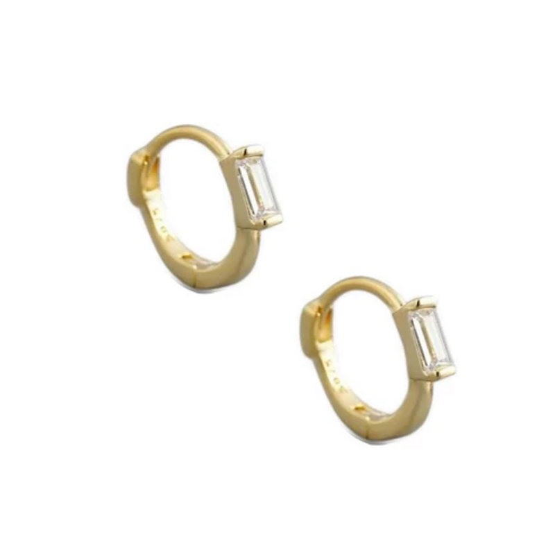 RAY OF LIGHT HUGGIE HOOP EARRINGS