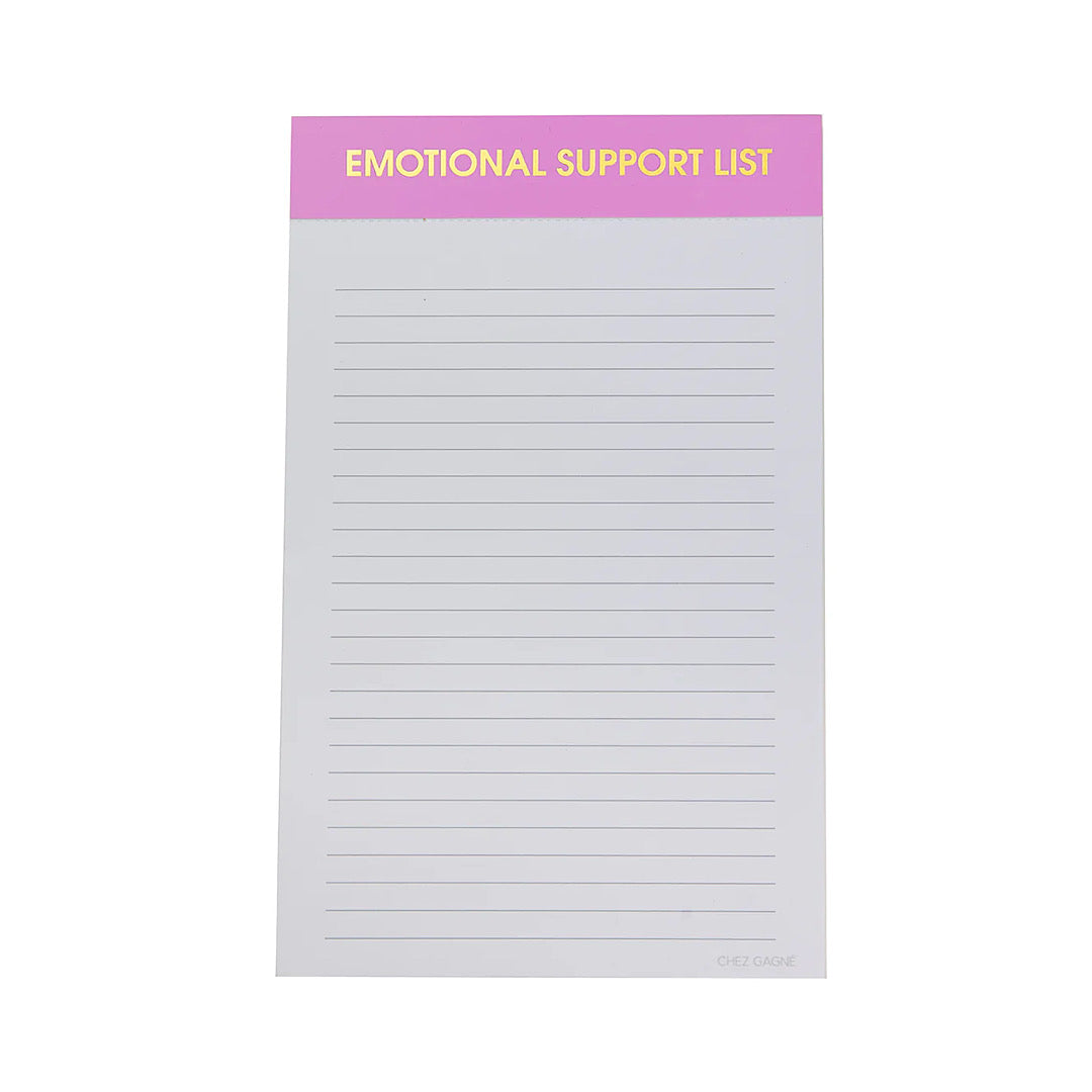 EMOTIONAL SUPPORT LIST NOTEPAD