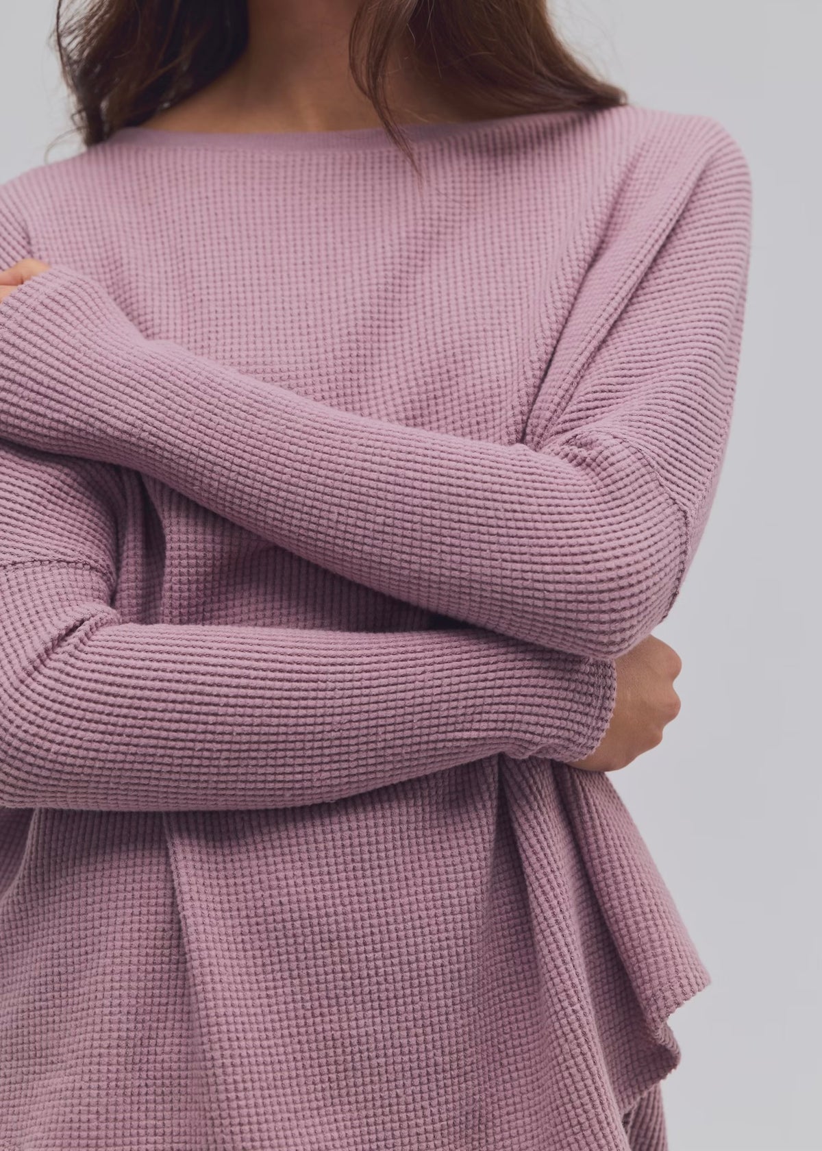 FREE PEOPLE LATTE BLUES SOLID THERMAL - WINTER TULIP