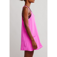 FREE PEOPLE MOVEMENT HOT SHOT MINI DRESS - HOT PINK