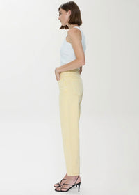 PISTOLA LEXI MID RISE BOWED STRAIGHT JEAN - DAY GLOW