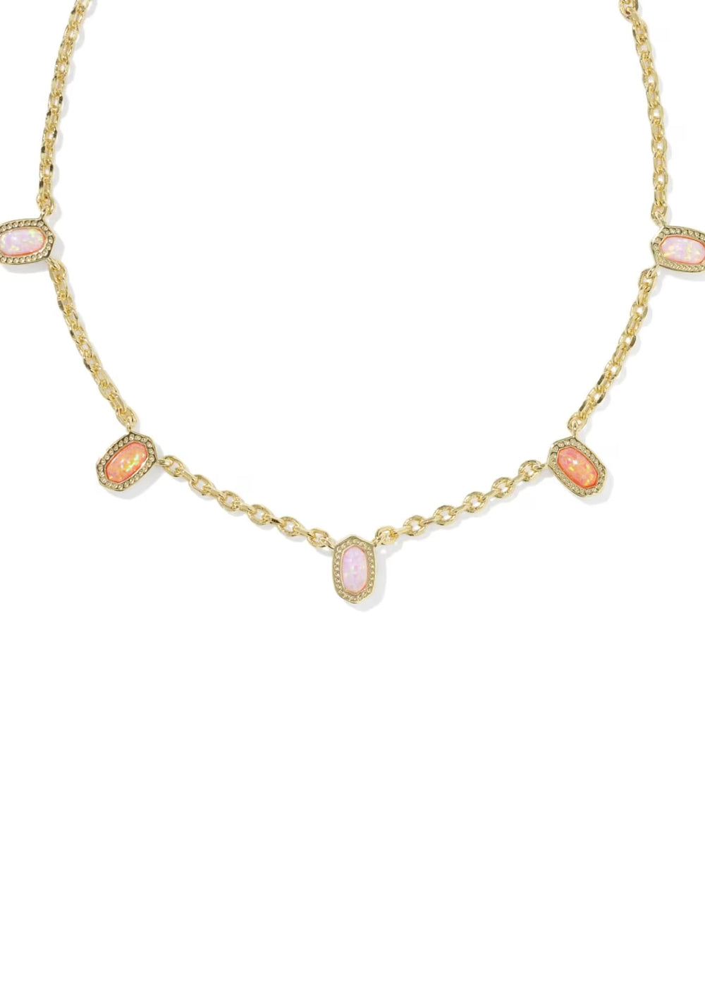 KENDRA SCOTT MINI ELISA GOLD STRAND NECKLACE - PINK MIX