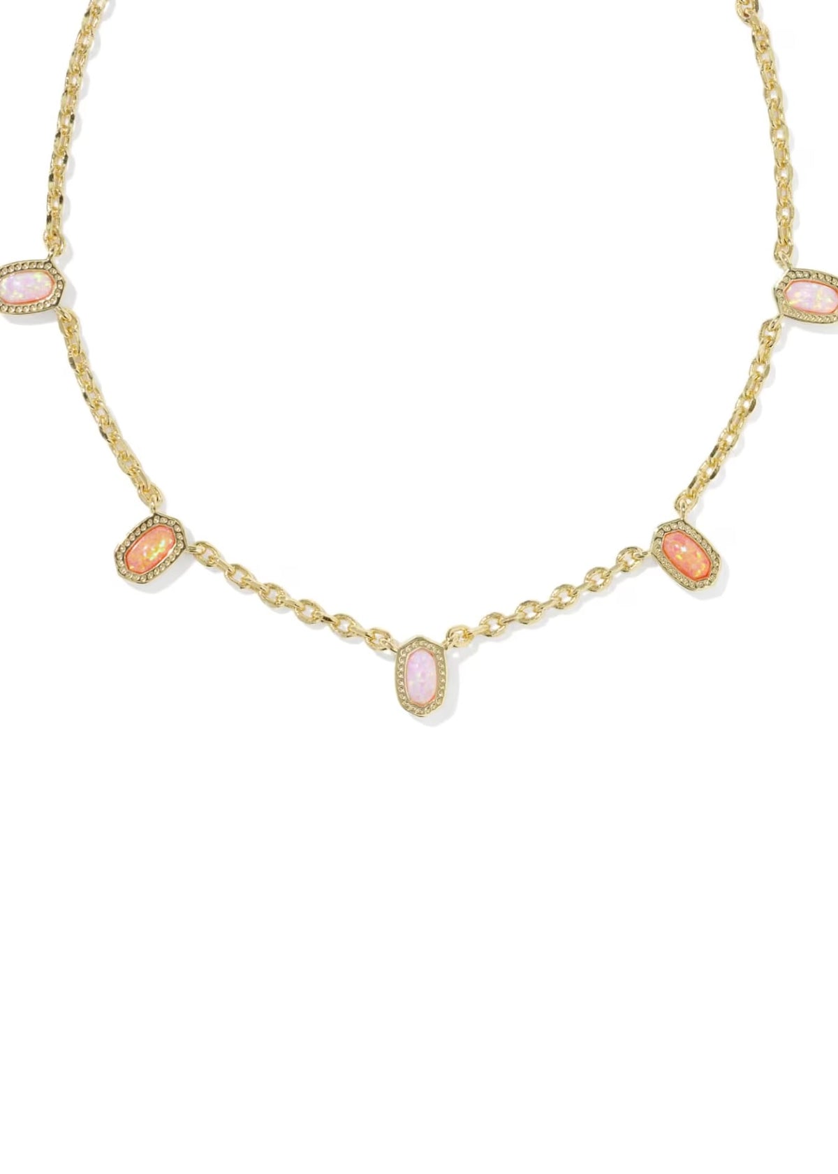 KENDRA SCOTT MINI ELISA GOLD STRAND NECKLACE - PINK MIX