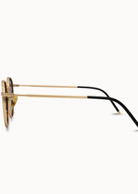 DAX EYEWEAR SMALL ROUND SUNGLASSES - BLACK